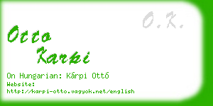 otto karpi business card